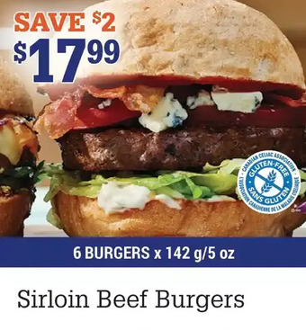 M & M Food Market Sirloin beef burgers offer