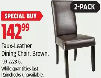 Canadian Tire Faux-leather dining chair offer