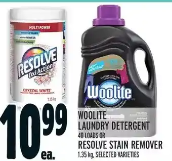 Metro Woolite laundry detergent or resolve stain remover offer