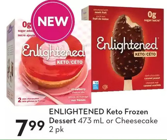 Sobeys Enlightened keto frozen dessert or cheesecake offer