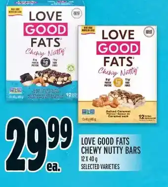 Metro Love good fats chewy nutty bars offer