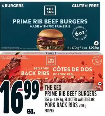 Metro The keg prime rib beef burgers or pork back ribs offer