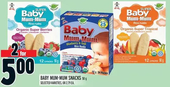 Metro Baby mum-mum snacks offer