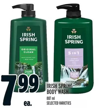 Metro Irish spring body wash offer