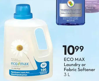 Sobeys Eco max laundry or fabric softener offer
