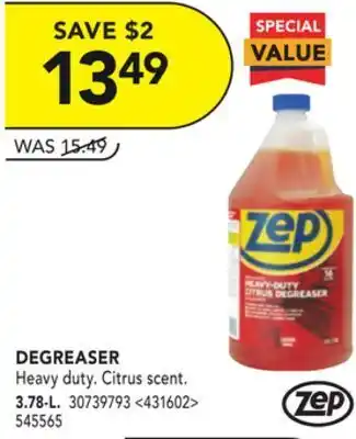 RONA Zep degreaser offer