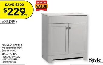 Lowe's Style selections "leisel" vanity offer