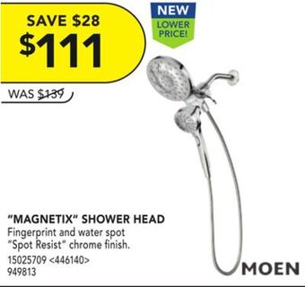 RONA Moen "magnetix" shower head offer