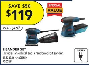 Lowe's Bosch 2-sander set offer