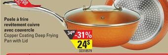 Sushi Shop Copper coating deep frying pan with lid offer