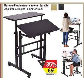Sushi Shop Adjustable height computer desk offer