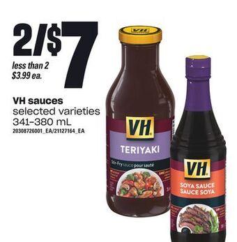 Loblaws Vh sauces, 341-380 ml offer