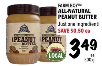 Farm Boy Farm boy™ all-natural peanut butter offer