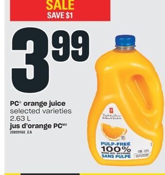 Valu-mart Jus d'orange pc, 2.63 l offer