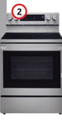 Home Hardware 6.3 cu. ft. true convection instaview™ range with air fry offer