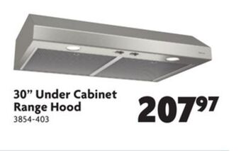 Home Hardware 30" under cabinet range hood offer