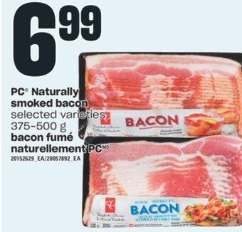Valu-mart Bacon fumé naturellement pc®, 375-500 g offer