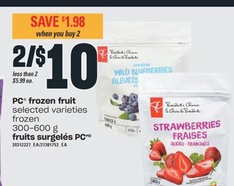 Valu-mart Fruits surgelés pc 300-600 g offer