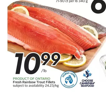 Sobeys Urban Fresh Fresh rainbow trout fillets offer