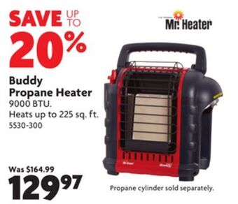 Home Hardware Buddy propane heater offer