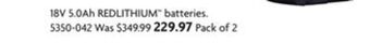 Home Hardware 18v 5.0ah redlithium™ batteries offer