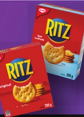 Zehrs Markets Christie ritz, wheat thin, triscuit crackers 175-454 g, crispers 145 g or ritz chips 225 g offer