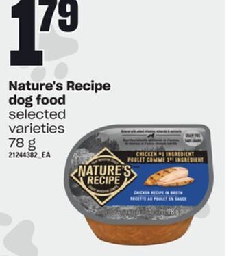 Zehrs Markets Nature's recipe dog food, 78 g offer