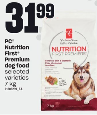 Zehrs Markets Pc® nutrition first premium dog food, 7 kg offer