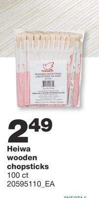 Wholesale Club Heiwa wooden chopsticks, 100 ct offer