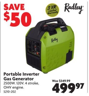 Home Hardware Portable inverter gas generator offer