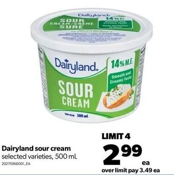 Real Canadian Superstore Dairyland sour cream offer