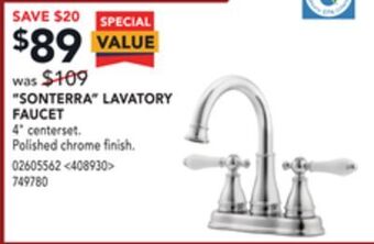 RONA Pfister "sonterra" lavatory faucet offer