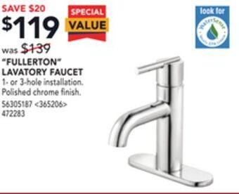 RONA Pfister "fullerton" lavatory faucet offer
