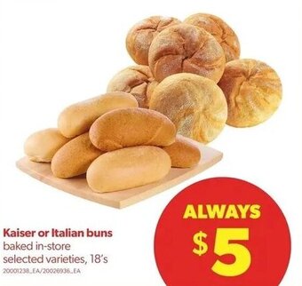 Real Canadian Superstore Kaiser or Italian buns offer