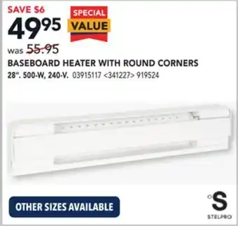 RONA Stelpro baseboard heater with round corners 28" offer