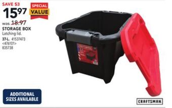 RONA Craftsman storage box offer