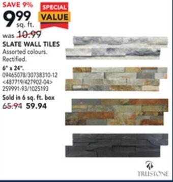 RONA Trustone slate wall tiles 6" x 24" offer