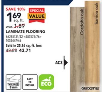 RONA Quickstyle laminate flooring offer