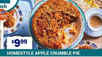 M & M Food Market Homestyle apple crumble pie offer