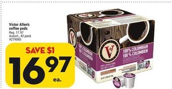 Giant Tiger Victor allen's coffee pods offer