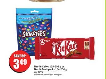 Chalo FreshCo Nestlé cellos 135-203 g or nestlé multipacks 164-200 g offer
