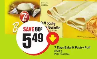 Chalo FreshCo 7 days bake it pastry puff 850 g offer