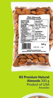 Chalo FreshCo Premium natural almonds 300 g product of usa offer