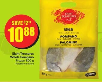 Chalo FreshCo Eight treasures whole pompano frozen 800 g offer