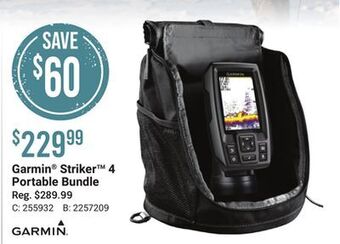 Bass Pro Garmin® striker™ 4 portable bundle offer