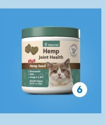 Petvalu Naturvet hemp soft chews for cats offer