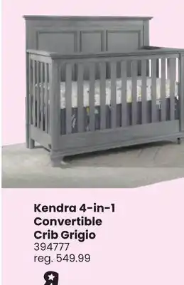 Babies 'R' Us Oxford baby kendra 4-in-1 convertible crib grigio offer
