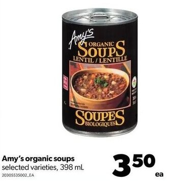 Real Canadian Superstore Amy's organic soups offer