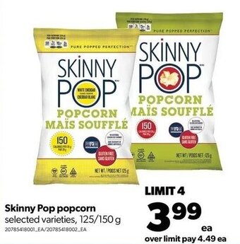 Real Canadian Superstore Skinny pop popcorn offer