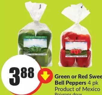 FreshCo Green or red sweet bell peppers offer